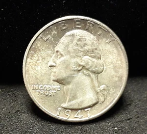 1947-S Washington Silver Quarter - Unc. - RPM S/S!    ENN COINS - Picture 1 of 3