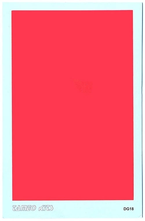 decal 1/43 ROSSO  FLUORESCENTE Tameo DG18 - Immagine 1 di 1