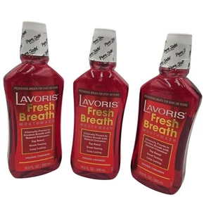 Lot Of 3 Lavoris Cinnamon Mouth Wash Fresh Breath Original 16.9 FL Oz SEALED - Picture 1 of 4