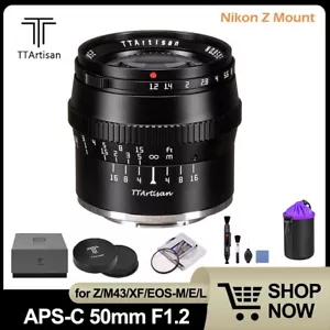 TTARTISAN 50mm F1.2 APS-C Lens for Nikon Z Mount Cameras Z6 Z7 Z6II Z7II Z250 - Picture 1 of 12