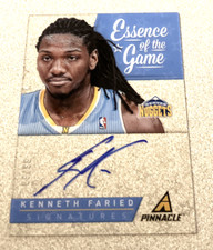 2013-14 Panini Pinnacle Essence Of The Game Auto #13 Kenneth Faried Nuggets /99