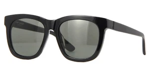 NEW SAINT LAURENT Sunglasses SLM24/K 001 55mm Shiny Black Square Grey Lens - Picture 1 of 6