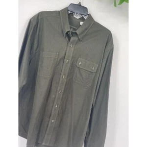 Cutter & Buck Long Sleeve Flannel Button Up Shirt Men's Green - Picture 1 of 5