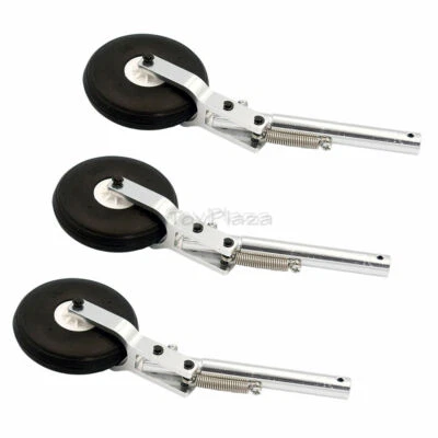 150x5mm Aluminum Spring Absorber Landing Gear & PU tyre for RC Airplane Aircraft - Image 1 of 4