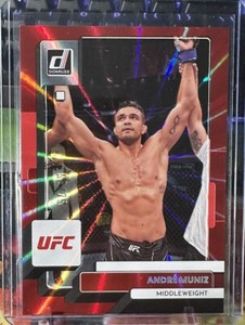 ANDRE MUNIZ Red Laser Holo /75 2023 Panini Donruss UFC #166