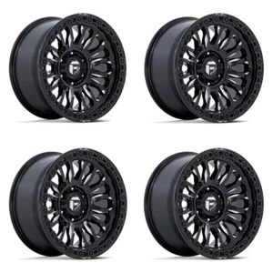 Set 4 20" Fuel 1PC FC857 Rincon Gloss Black Milled 20x10 Wheels 8x180 -18mm Rims - Picture 1 of 8