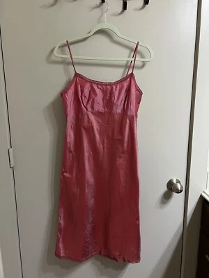 Vestido sin Mangas Dosa Seda Rojo Rosa Cromo Talla 1 (artículo A53) Foto 1 de 4