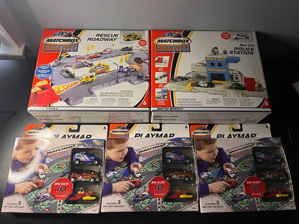 Matchbox Hero City Rescue Roadway Police Station 3 Playmaps Sealed New In Box B5 - Image 1 of 2