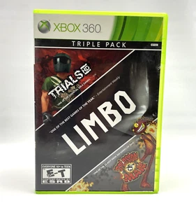 Limbo Triple Pack Xbox 360 Trials HD e Splosion Man Microsoft gioco vintage - Foto 1 di 5