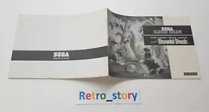 SEGA Game Gear - The Lucky Dime Caper Donald Duck - Notice / Instruction Manual - Picture 1 of 1