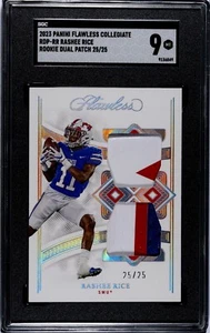 2023 Panini Flawless Collegiate Rashee Rice Rookie Dual Patch 25/25 - SGC 9 - Picture 1 of 2