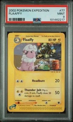 2002 Pokémon Expedition 77 Flaaffy PSA 9 Mint - Image 1 of 2