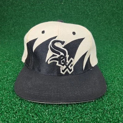 Vintage Chicago White Sox Logo Athletic Sharktooth Snapback Hat Cap Wool RARE - Image 1 of 4