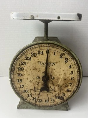 ⚖️DE COLECCIÓN HANSON Modelo 2000 Cocina Utilitaria ESCALA 25 lb Capacidad EE. UU. ¡Envío en 1 Día!👍 Foto 1 de 4