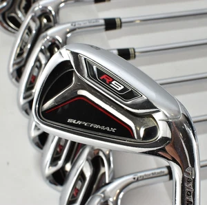 Taylormade R9 Supermax 8p 5-6-7-8-9-Pw-Aw-Sw RH Golf Iron Set NSPRO 950GH Stiff - Picture 1 of 21