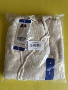 Sudadera con capucha para mujer Lucky Brand Baja, crema talla grande nueva con etiquetas - Imagen 1 de 5