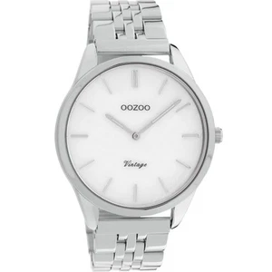 OOZOO 40mm Silver and White Watch - Picture 1 of 4