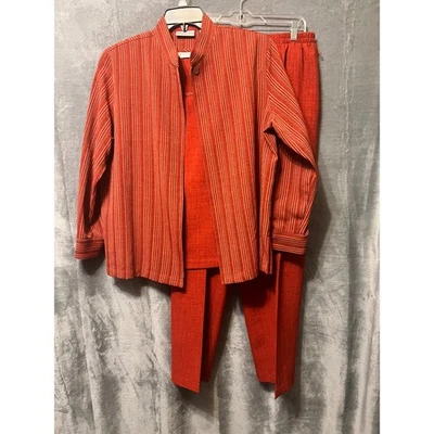 Draper's & Damon's PL 3 Conjunto Grande Chaqueta Pantalones sin Mangas Rojo Pequeño Conjunto Nuevo sin Etiquetas Foto 1 de 4