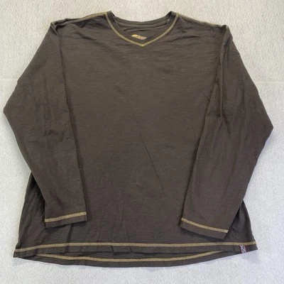 Camisa Orvis Para Hombres XL Marrón Montana Mañana Cuello en V Manga Larga Pesca Al Aire Libre Foto 1 de 4