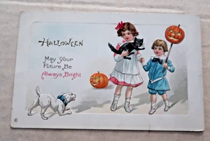 Stecher Pub. Postal de Halloween "Que tu futuro sea siempre brillante" - Imagen 1 de 2