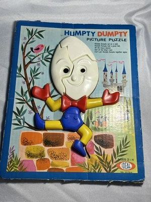 Vintage 1964 Humpty Dumpty Educator Picture Puzzle Plastic IDEAL - Image 1 of 4