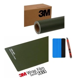 3M 2080 M26 24" x 6' Matte Military Green Vinyl Vehicle Car Truck ATV Wrap Roll - Foto 1 di 8