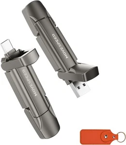 MOVE SPEED 1TB Flash Drive, External SSD with 1000MB/s Read 1TBPRO, Gold - Afbeelding 1 van 7