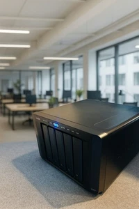 Servidor NAS Synology DS1515+ 5 bahías | Cuatro núcleos | 2 GB de RAM | DiskStation | Negro - Imagen 1 de 1