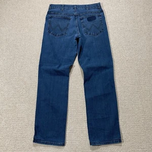 Wrangler Texas Stretch Jeans Mens 32x32 Blue Lightweight Denim Trousers USA - Picture 1 of 11