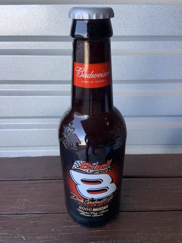 Dale Earnhardt Jr. #8 Winston Cup 2000 NASCAR - 15 inch Glass Budweiser Bottle Cover