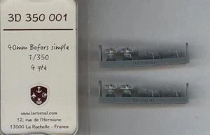 L'Arsenal Models 1/350 40mm BOFORS SINGLE MOUNT GUN (4) 3D Printed Set - Picture 1 of 1