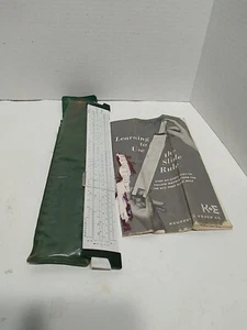 Vintage Keuffel & Esser KE Co. Slide Rule K-12 Prep Ruler 681892 w/ Case Manual - Picture 1 of 15