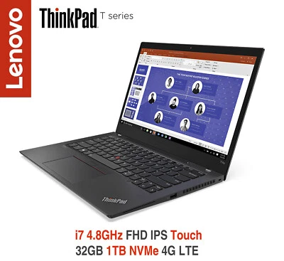 ThinkPad T14s i7 4.8GHz FHD IPS Touch 32GB 1TB 4G 3Y Premier On-site Warranty - Image 1 of 4