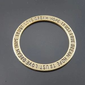 10PCS Vintage Bronze 35mm Engraved Circle Rind Charms Pendant Jewelry DIY Making - Picture 1 of 6