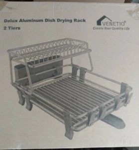 VENETIO Deluxe Aluminium Abtropfgestell 2 Ebenen mit herausnehmbarem Abtropfgestell - Bild 1 von 2