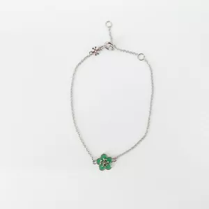 Pulsera Tory Burch Kira Esmalte Flor Cadena Verde OS - Imagen 1 de 12