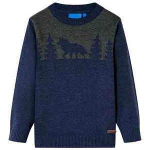 ' Sweater Toddler Pullover Sweatshirt Knitwear Knitted Navy L2Y9 - Picture 1 of 7