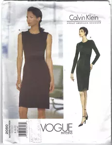 Vogue Designer Sewing Pattern 2050, Calvin Klein Dress, Size 8 - 12 - Picture 1 of 3
