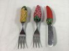 Lot of 3 Abert Inox 18/CR Italy Relish Forks (2) Cheese Spreader (1)