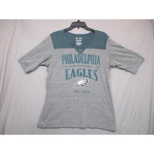 NFL Team Apparel Grey Teal Classic Athletic Eagles Graphic TShirt Women Size XXL - Picture 1 of 9