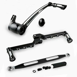 Heel Toe Shifter Pegs Brake Arm Lever Shift Linkage For Harley Road Glide FLTRU - Foto 1 di 11