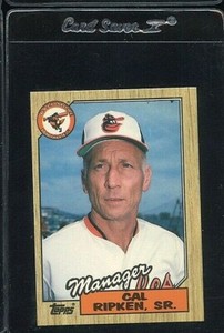 1987 TOPPS TRADED TIFFANY #102T CAL RIPKEN SR BALTIMORE ORIOLES MANAGER 