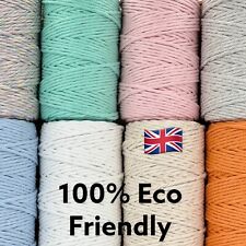 British Macrame Premium 5mm Single PLY Pipping Cotton Cord String RopeCraft DIY 