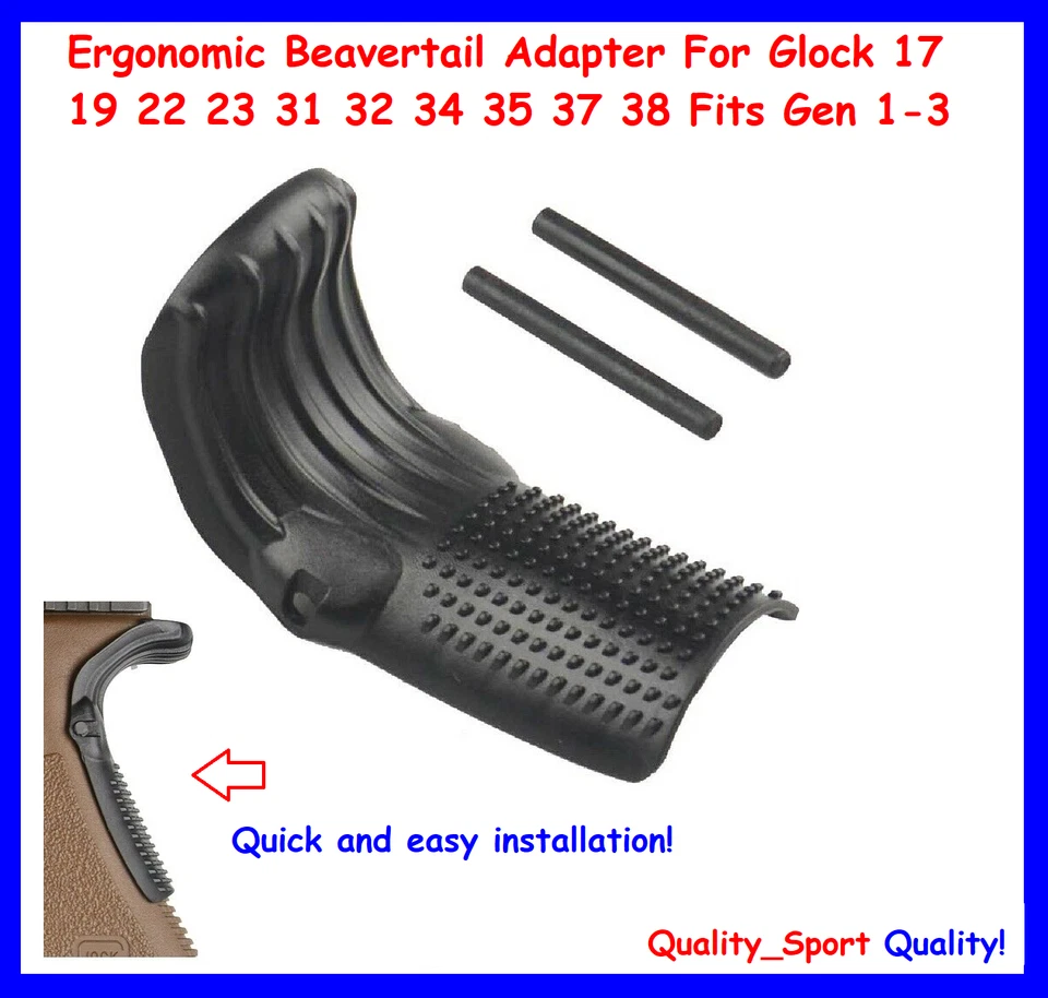 Ergonomic Beavertail Adapter For Glock 17 19 22 23 31 32 34 35 37 38 Gen 1-3