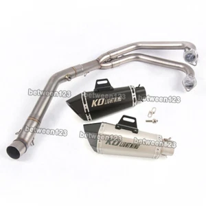 Kit de sistema de escape silenciador tubos de enlace medio para Yamaha MT-03 R3 2015-2023 - Imagen 1 de 8