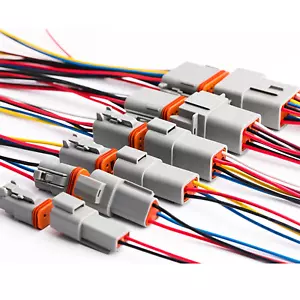 2.3,4,6,8,12pin German Connector Waterproof Car Connector with Cable New - Picture 1 of 22