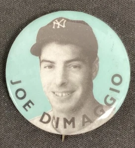 1947 Joe DiMaggio Pin-Back Button New York Yankees HOF WS Champ All Star - Picture 1 of 2