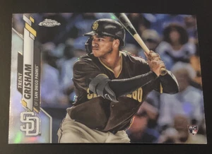 2020 TOPPS CHROME BASEBALL SILVER ROOKIE REFRACTOR #101 TRENT GRISHAM ~ PADRES - Picture 1 of 2