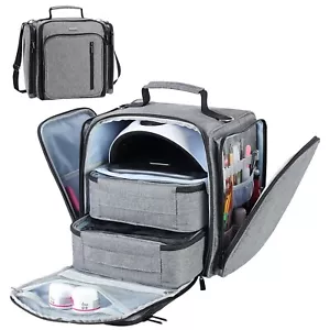 Nail Polish Organizer Case Fits Nail Lamp and 60 Bottles Gray Multi Compartments - Picture 1 of 4