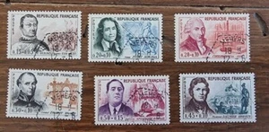 FRANCE Yvert N° 1295/1300 Oblitéré. Célébrités françaises 1961 (Cachet époque) - Imagen 1 de 1